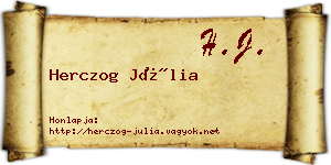 Herczog Júlia névjegykártya